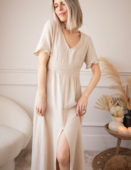 Gold Dots Beige - Maxi Jurk - ellemilla
