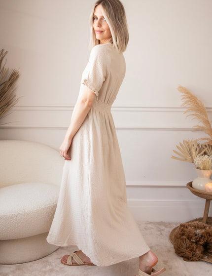 Gold Dots Beige - Maxi Jurk - ellemilla