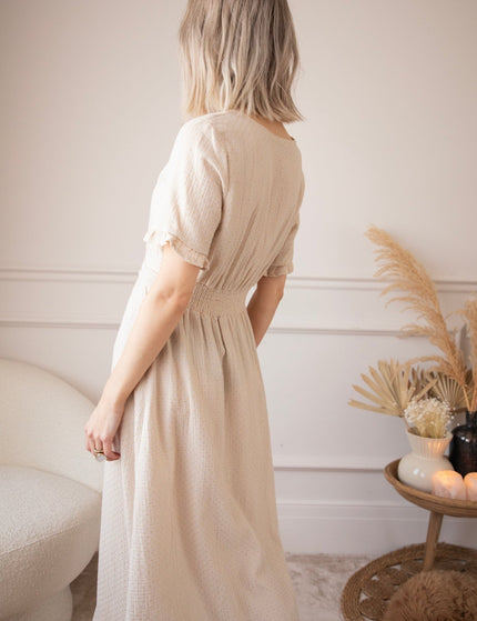 Gold Dots Beige - Maxi Jurk - ellemilla