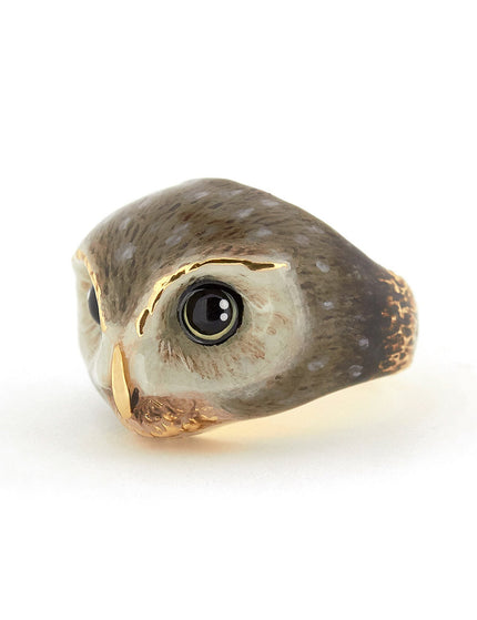 Happy Owl Brown - Ring - ellemilla