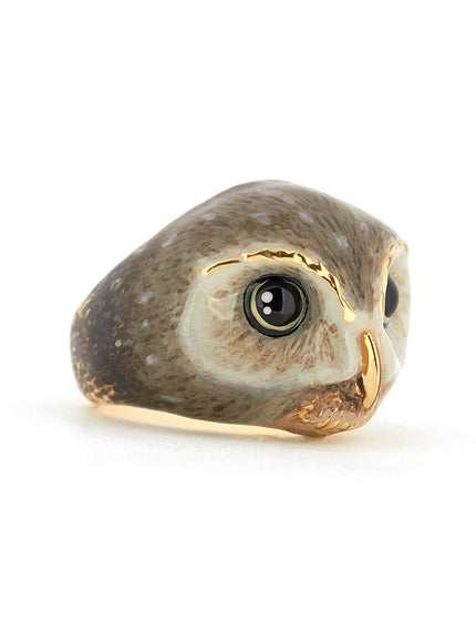 Happy Owl Brown - Ring - ellemilla