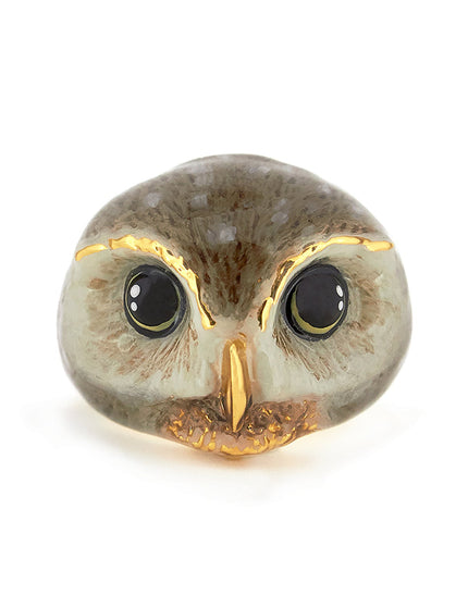 Happy Owl Brown - Ring - ellemilla