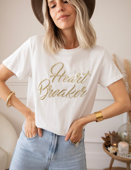 Heart Breaker White/Gold - T-Shirt - ellemilla