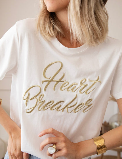 Heart Breaker White/Gold - T-Shirt - ellemilla