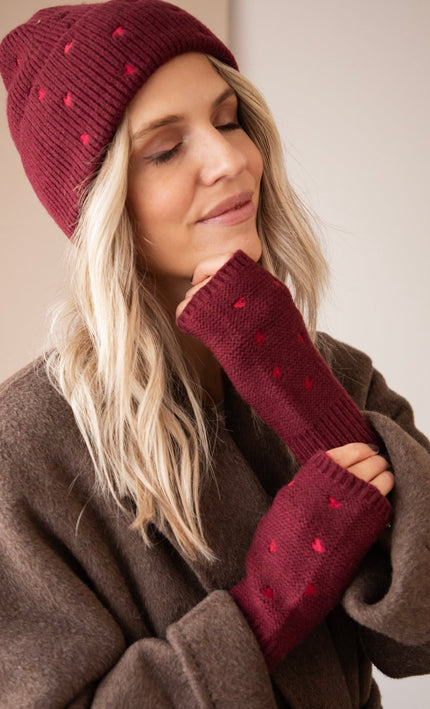 Heart Warmer Burgundy - Handschoenen - ellemilla