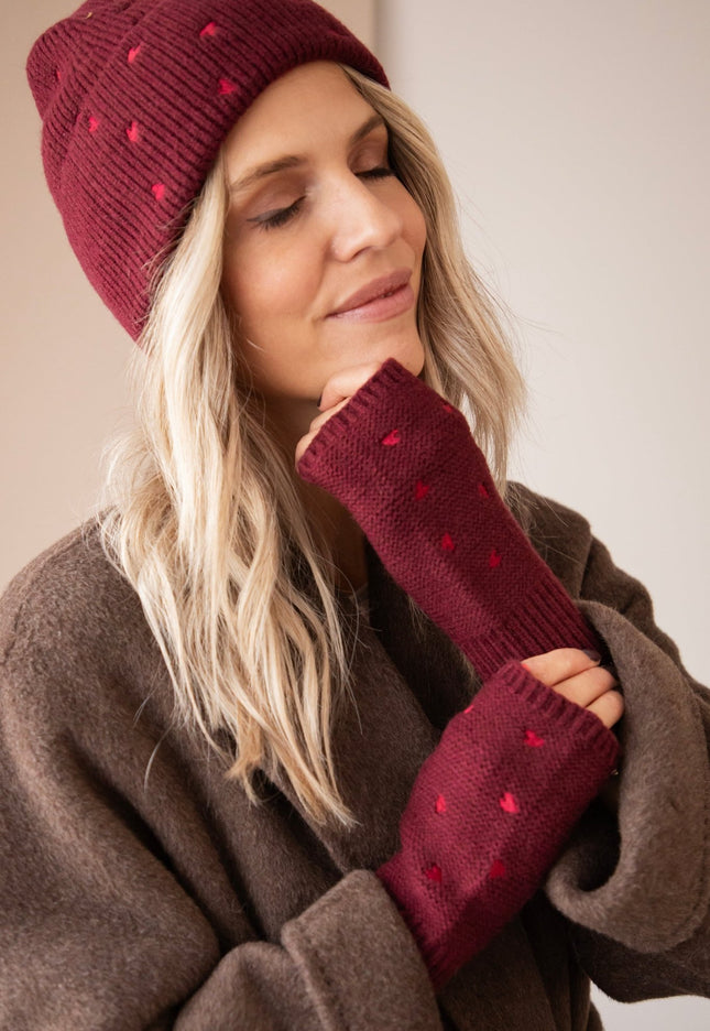 Heart Warmer Burgundy - Handschoenen - ellemilla