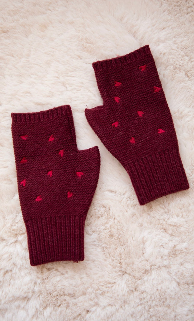 Heart Warmer Burgundy - Handschoenen - ellemilla