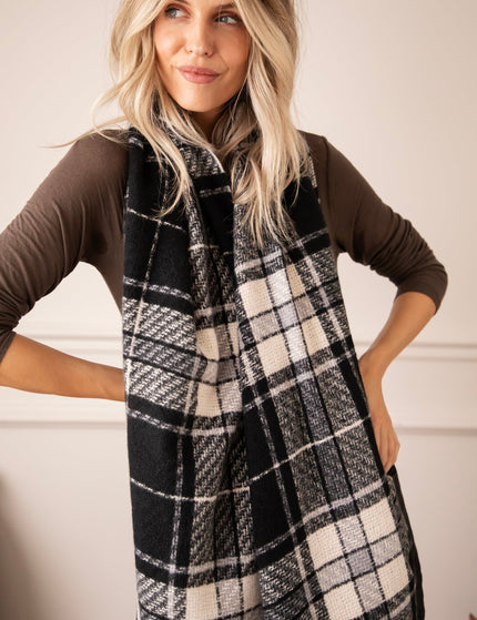 Heritage Check Black/Grey - Sjaal - ellemilla