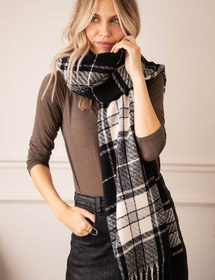 Heritage Check Black/Grey - Sjaal - ellemilla
