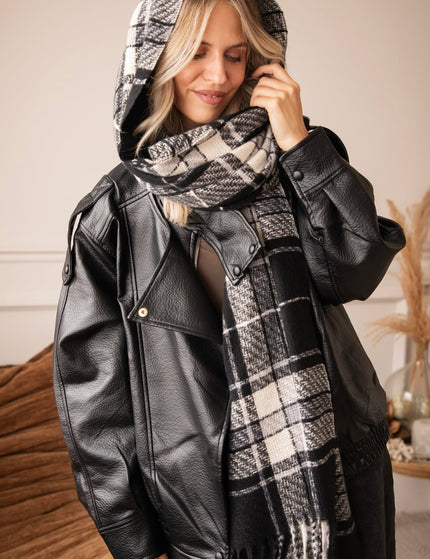 Heritage Check Black/Grey - Sjaal - ellemilla