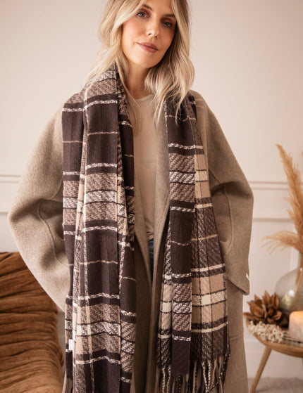 Heritage Check Brown/Camel - Sjaal - ellemilla