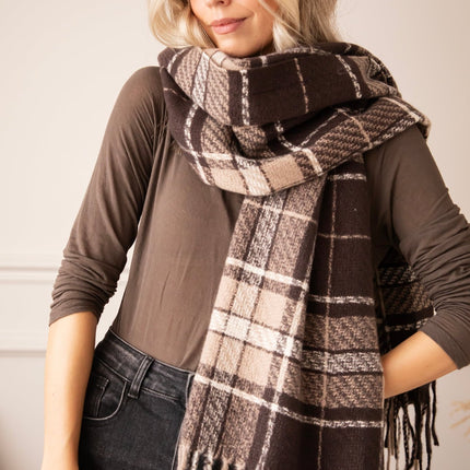 Heritage Check Brown/Camel - Sjaal - ellemilla