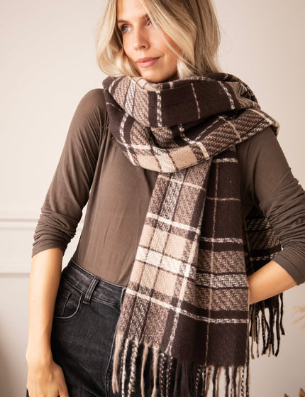 Heritage Check Brown/Camel - Sjaal - ellemilla