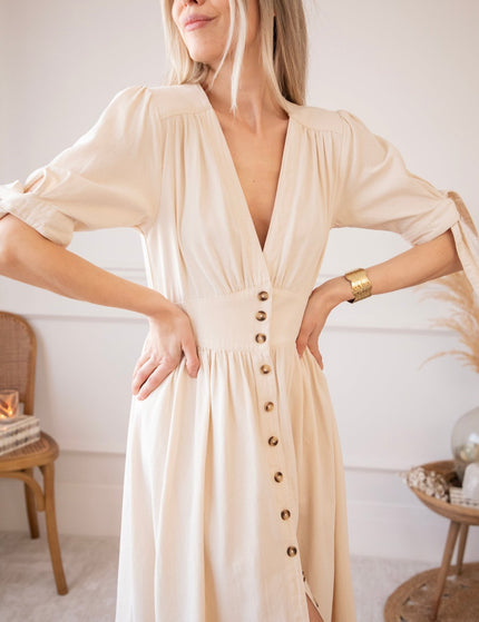 Jeanne Beige - Maxi Jurk - ellemilla