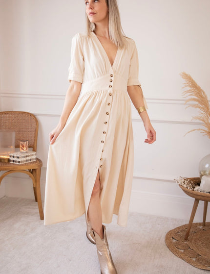 Jeanne Beige - Maxi Jurk - ellemilla