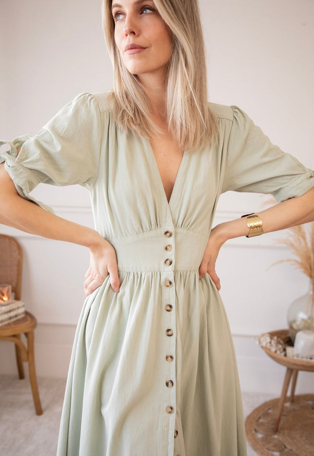 Jeanne Mint - Maxi Jurk - ellemilla