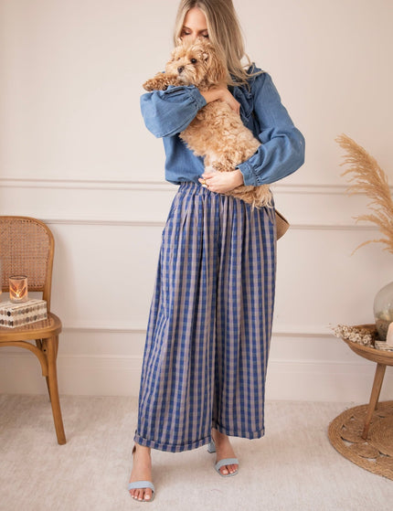 Jeany Ruche Blue - Blouse - ellemilla