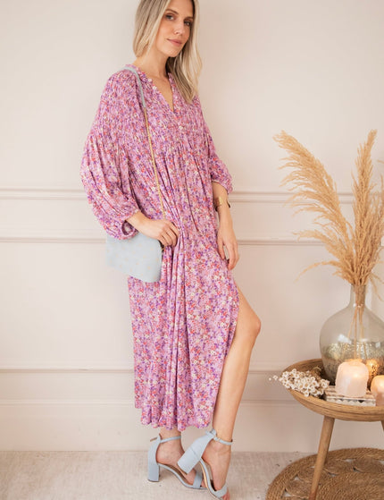 Joyce Bloom Girly Pink - Maxi Jurk - ellemilla