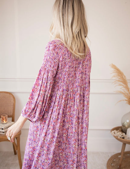 Joyce Bloom Girly Pink - Maxi Jurk - ellemilla