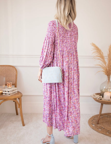 Joyce Bloom Girly Pink - Maxi Jurk - ellemilla