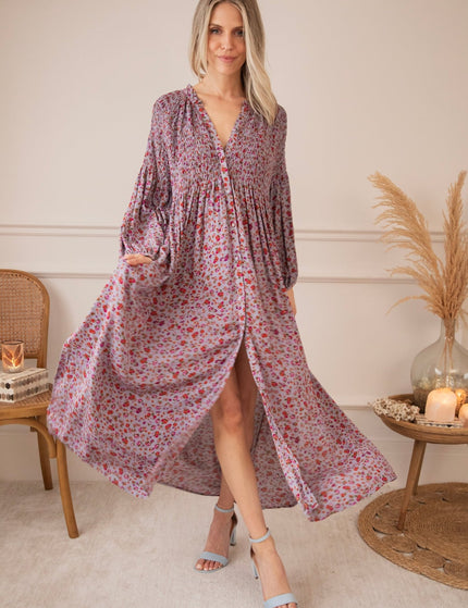 Joyce Bloom Lila - Maxi Jurk - ellemilla