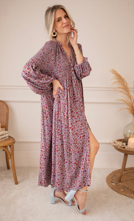 Joyce Bloom Lila - Maxi Jurk - ellemilla
