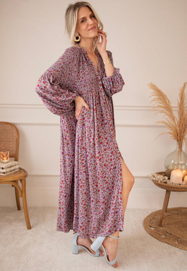 Joyce Bloom Lila - Maxi Jurk - ellemilla