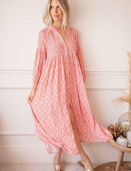 Joyce Shape Coral - Maxi Jurk - ellemilla