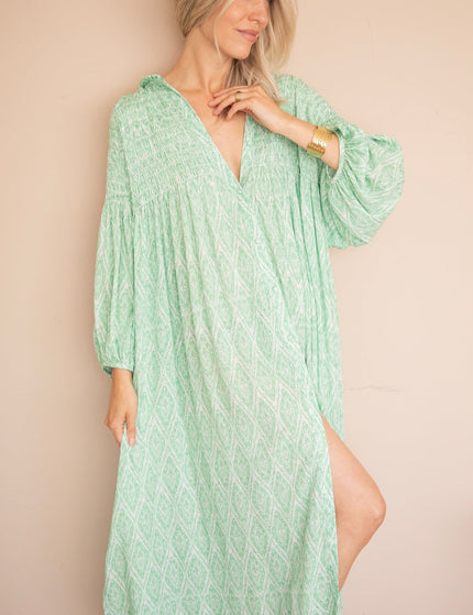 Joyce Shape Green - Maxi Jurk - ellemilla