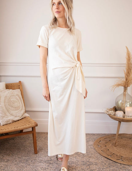 Katie Knot Beige - Maxi Jurk - ellemilla