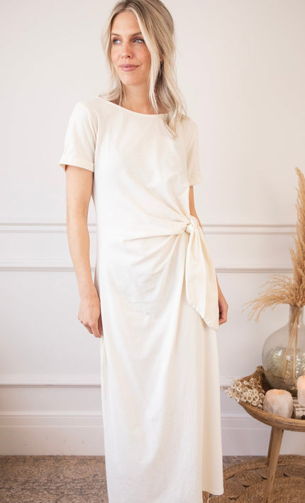 Katie Knot Beige - Maxi Jurk - ellemilla