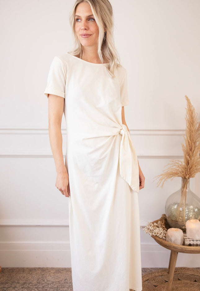 Katie Knot Beige - Maxi Jurk - ellemilla