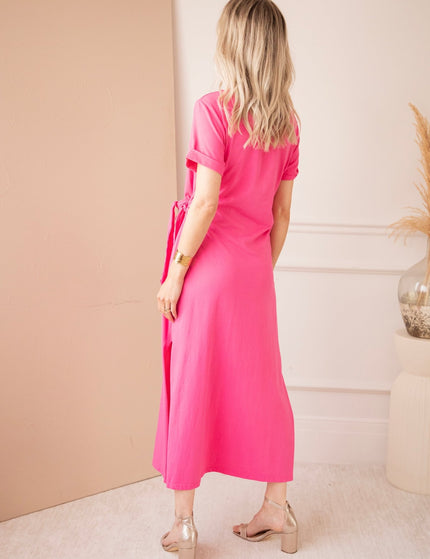 Katie Knot Fuchsia - Maxi Jurk - ellemilla