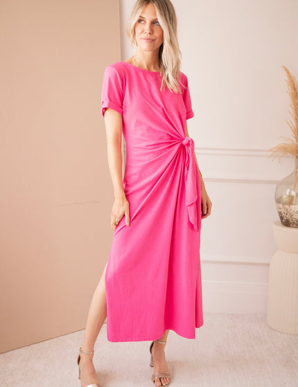 Katie Knot Fuchsia - Maxi Jurk - ellemilla