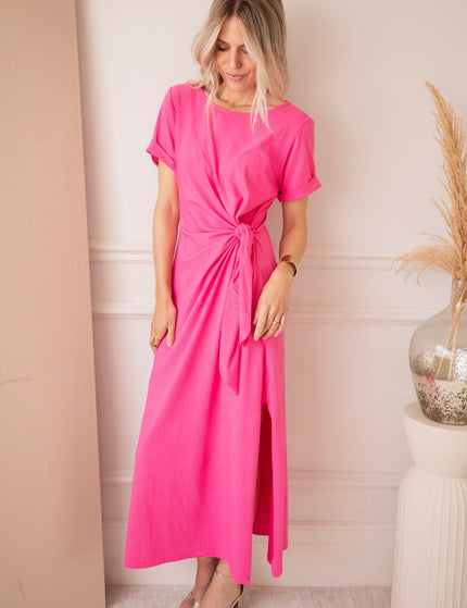 Katie Knot Fuchsia - Maxi Jurk - ellemilla