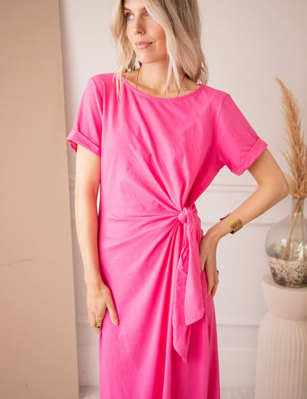 Katie Knot Fuchsia - Maxi Jurk - ellemilla
