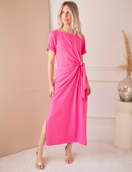 Katie Knot Fuchsia - Maxi Jurk - ellemilla