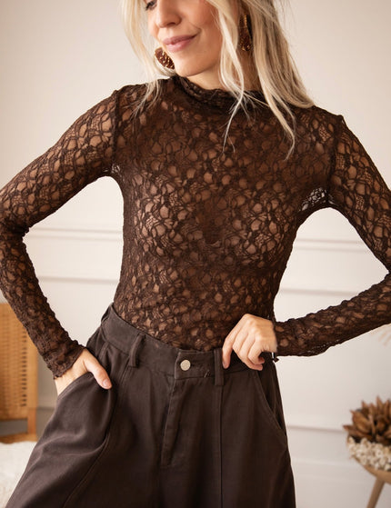 Lace Layer Brown - Longsleeve - ellemilla
