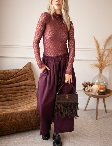 Lace Layer Burgundy - Longsleeve - ellemilla
