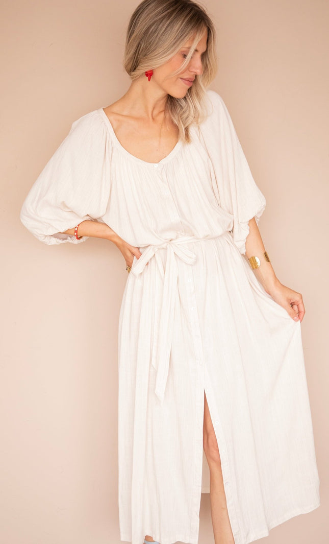 Lavina Beige - Maxi Jurk - ellemilla