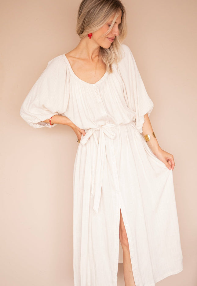 Lavina Beige - Maxi Jurk - ellemilla