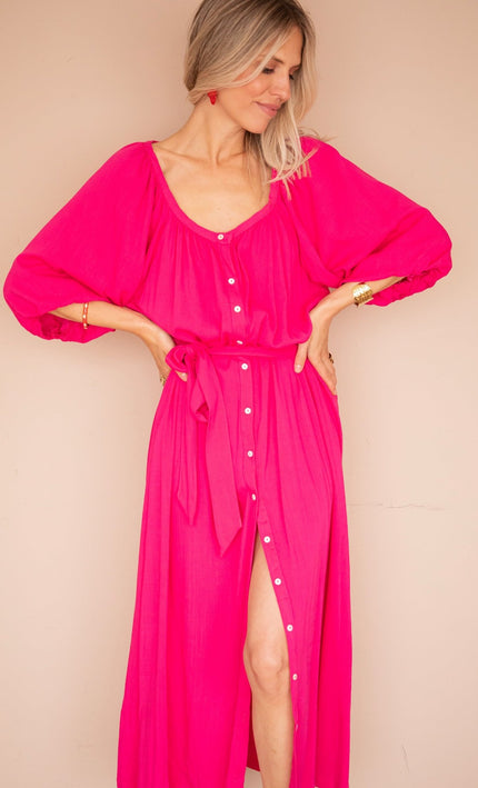 Lavina Fuchsia - Maxi Jurk - ellemilla