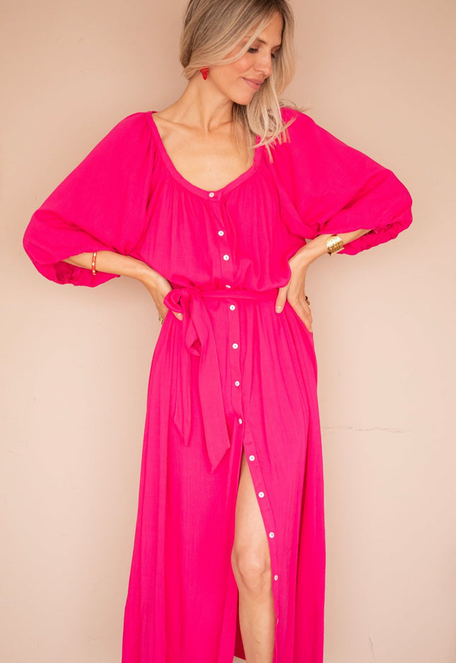 Lavina Fuchsia - Maxi Jurk - ellemilla