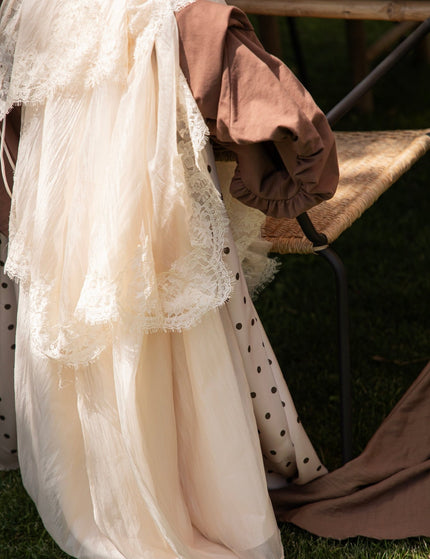 Layers Of Lace Beige - Maxi Jurk - ellemilla