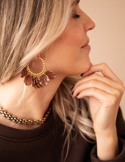Leaves All Around Mulberry - Oorbellen - ellemilla