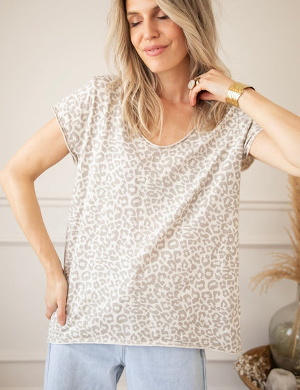 Leopard Everyday Beige - T-Shirt - ellemilla