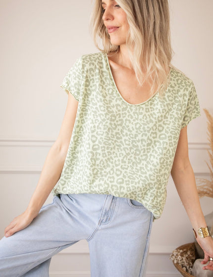 Leopard Everyday Mint - T-Shirt - ellemilla