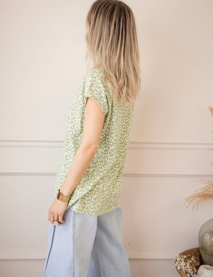Leopard Everyday Mint - T-Shirt - ellemilla
