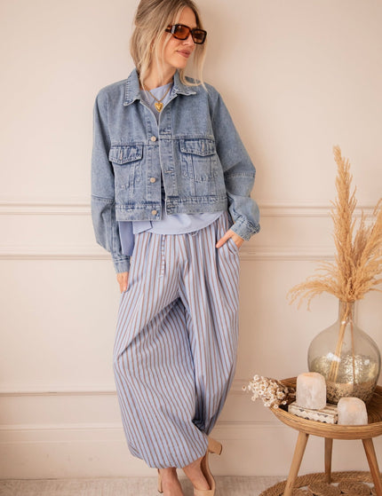 Let The Stripes Flow Blue/Brown - Broek - ellemilla