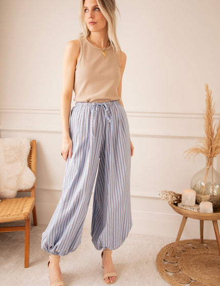 Let The Stripes Flow Blue/Brown - Broek - ellemilla